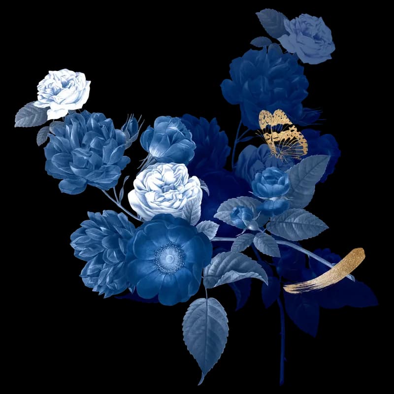 Footer botanical decoration